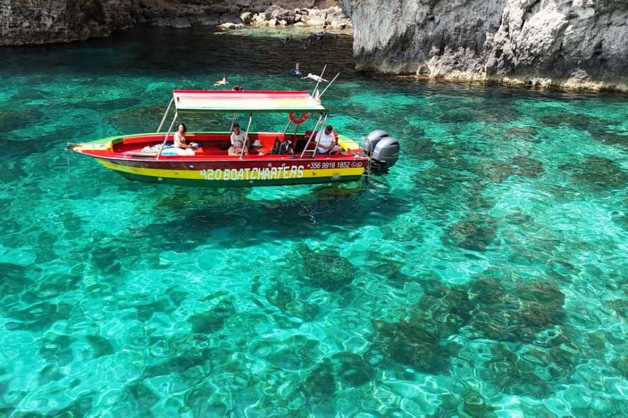 Mellieha: Blue Lagoon, Malta, Crystal Lagoon, Caves, Private Speedboat